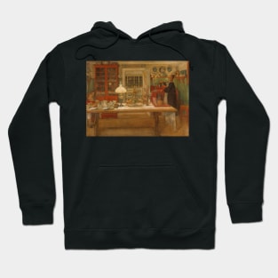 Getting Ready for a Game by Carl Larsson Hoodie